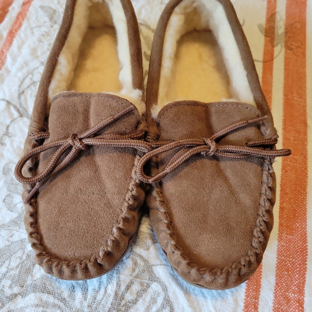 BearPaw Brown Kids Moccasins